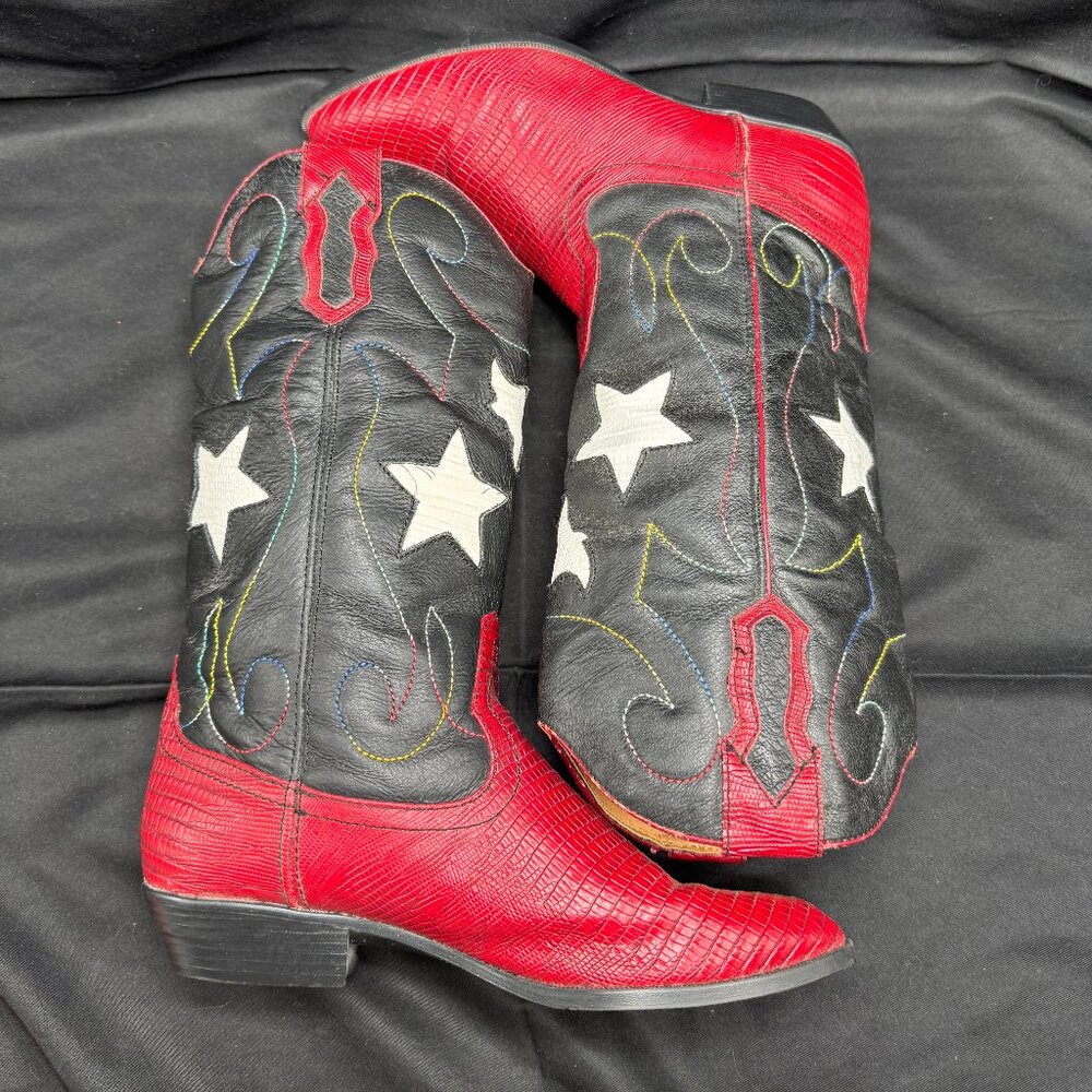 Vintage The Leather Collection Longhorn Western Cowgirl Boots Size 6.5